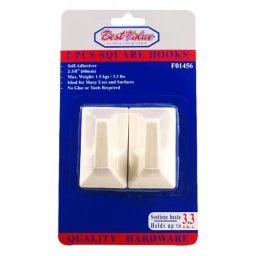 GANCHOS PLAST. AUTO-ADHESIVOS GDE 2PZ