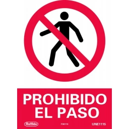 LETRERO PROHIBIDO EL PASO