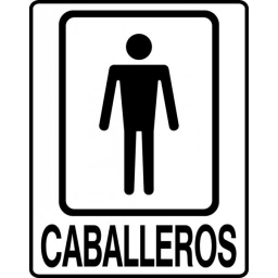 LETRERO CABALLEROS