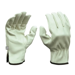 GUANTES CUERO VAQUETA BLANCO TALLE L