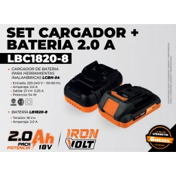 CARGADOR + BATERIA LITIO 18V - 2.0 AMP