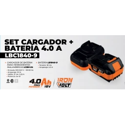 CARGADOR + BATERIA LITIO 18V - 4.0 AMP