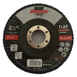 DISCO FLAP 4.1/2"  METAL-INOX-MADERA GR  40 (OX.ALUM) 10 UNID