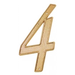 NUMERO 4 PARA PUERTA DORADO 10CM