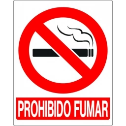 LETRERO PROHIBIDO FUMAR