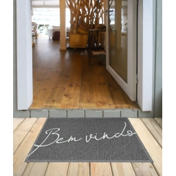 FELPUDO VINIL PROMO BIENVENIDO GRIS 40X60CM