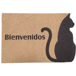 FELPUDO VINIL PET BIENVEN SILUETA GATO 60X40 CM