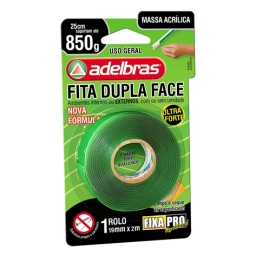 CINTA DOBLE FAZ ACRILICA 19MM X 2M - FIXA PRO