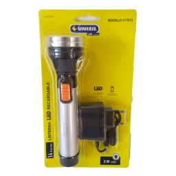 LINTERNA LED RECARGABLE 3W BATERIA LITIO