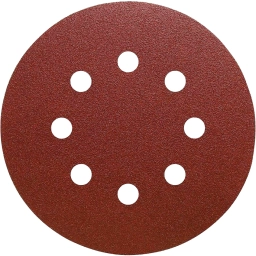 DISCO LIJA VELCRO C/ 8 AGUJ 125 MM GR 180 10 UNID