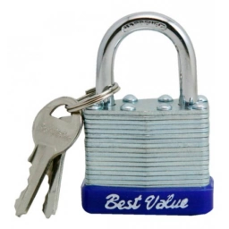 4 CANDADOS LAMIN. 40MM CLLAVE MAESTRA