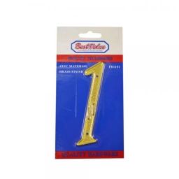NUMERO 1 PARA PUERTA DORADO 10CM