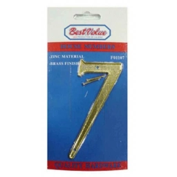 NUMERO 7 PARA PUERTA DORADO 10CM