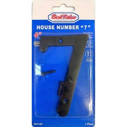NUMERO 7 PPUERTA METAL NEGRO 10CM
