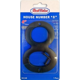 NUMERO 8 PPUERTA METAL NEGRO 10CM