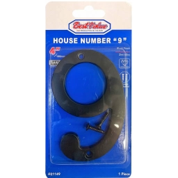 NUMERO 9 PPUERTA METAL NEGRO 10CM