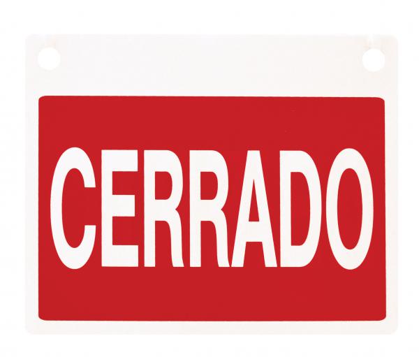 Cartel Abierto/Cerrado